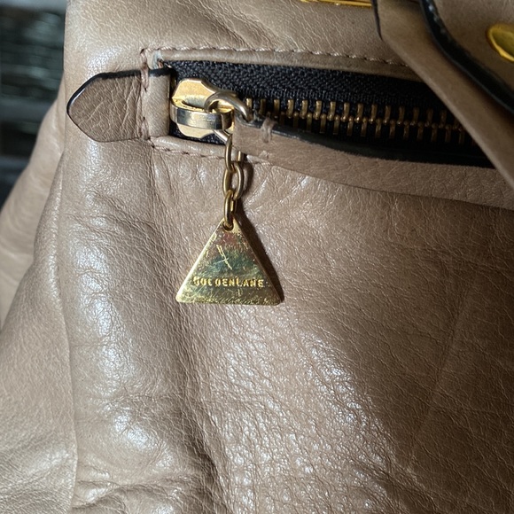 Golden Lane Soave Duo Bloomingdale’s Medium Leather Satchel Purse Bag - Picture 16 of 16